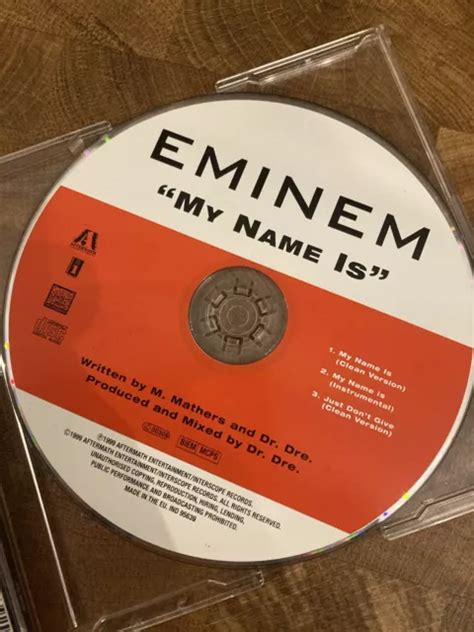 EMINEM - MY NAME IS - Original CD SINGLE £5.00 - PicClick UK