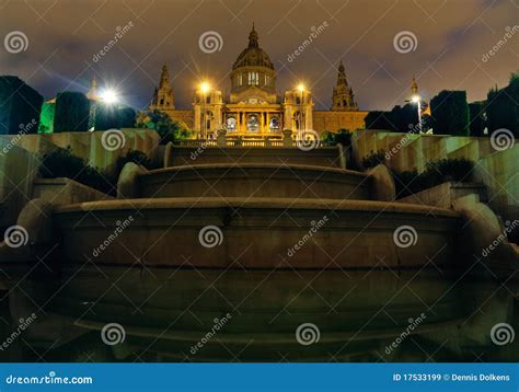 Palau Nacional by Night (Barcelona) Stock Image - Image of dome, large ...