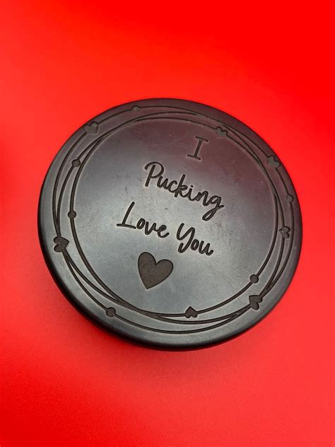 Hockey Pucks Personalized Hockey Pucks, Custom Engraved Design a Puck One Side Valentines Day ...