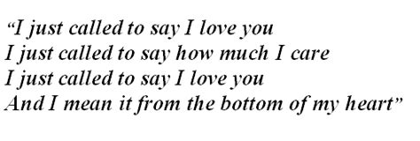 “I Just Called to Say I Love You” by Stevie Wonder - Song Meanings and Facts