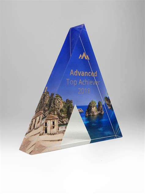 Acrylic Triangle Award | Trophy design, Acrylic awards, Custom awards