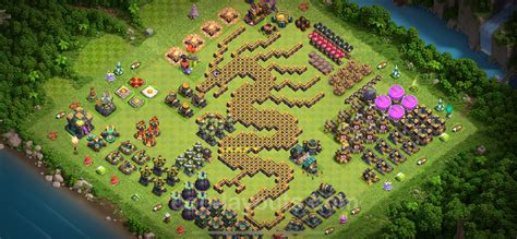 Best Funny Troll Base TH14 with Link 2024 - Town Hall Level 14 Art Base Copy - (#39)