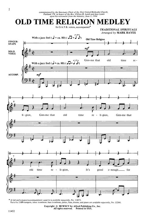 Old Time Religion Medley (SATB ) arr. Mark H | J.W. Pepper Sheet Music