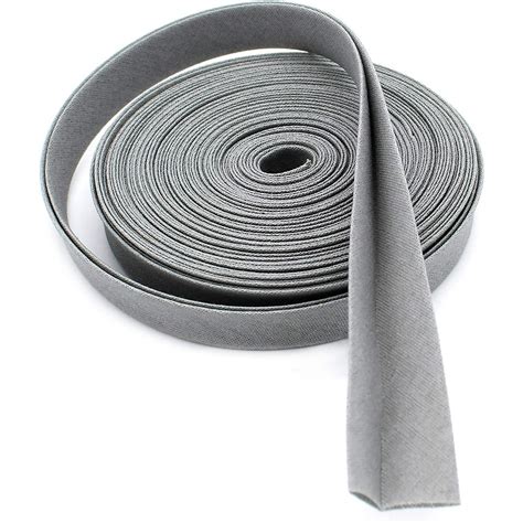 Double-fold Bias Tape 1/2" Wide ~ Poly Cotton (5 Yards, Grey) - Walmart.com - Walmart.com