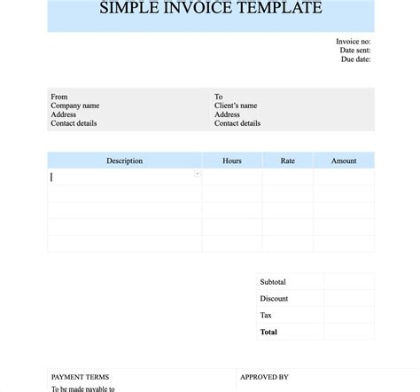 10 Google Docs Invoice Templates [Instant Download]