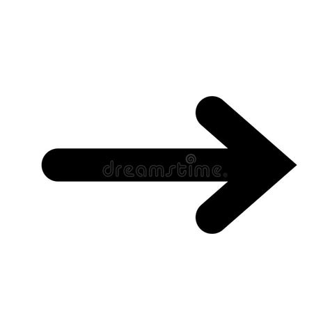 Right Arrow Vector Icon. Black Arrow Symbol. Stock Vector ...