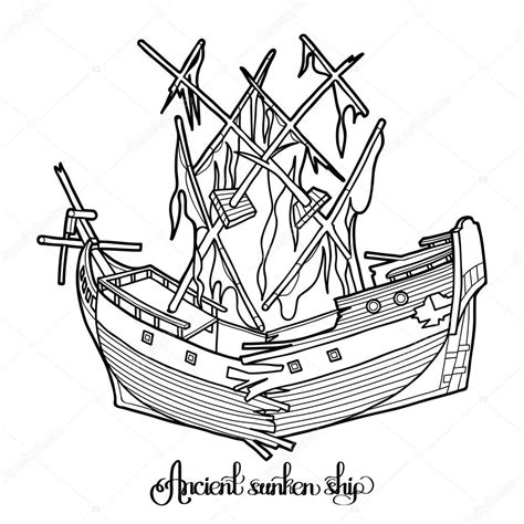 Sunken Ship Drawing at GetDrawings | Free download