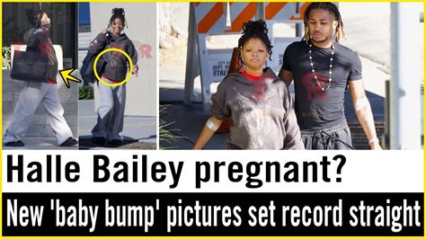 Halle Bailey pregnant? New 'baby bump' pictures set record straight - YouTube