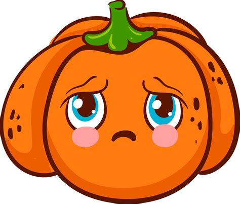 Sad pumpkin, illustration, vector on white background 13690235 Vector Art at Vecteezy