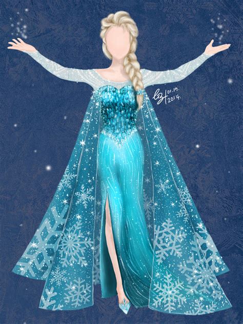 Elsa's Dress - Disney's FROZEN by gabriellayoo on DeviantArt