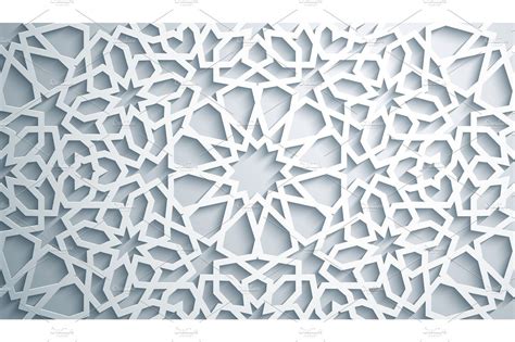 Islamic ornament vector , persian motiff . White background . Light 3d ramadan islamic round ...