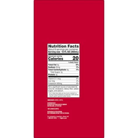 Folgers Coffee Nutrition Facts Label | Besto Blog