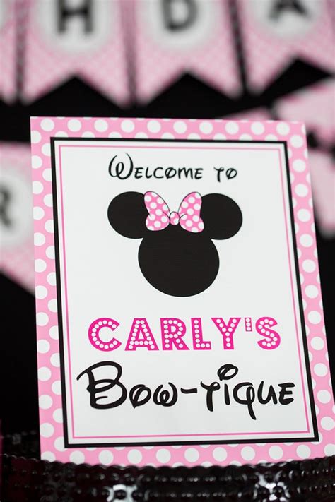 Minnie Mouse Welcome Sign - Instant Download Minnie Party Welcome Sign ...