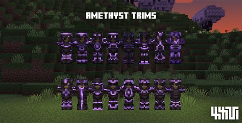 Glowing Amethyst armor trim - Minecraft Fan Art (45098110) - Fanpop