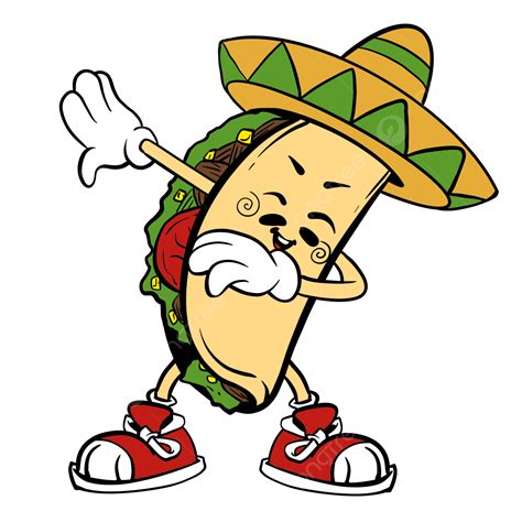 Mexican Tacos Clipart Vector, Mexican Cinco De Mayo Taco Dancing, May 5, Mexico, Tacos PNG Image ...