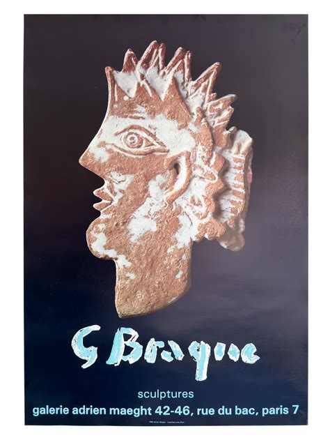 Original Georges Braque Poster Galerie Adrien Maeght, 1985 - Paris ...