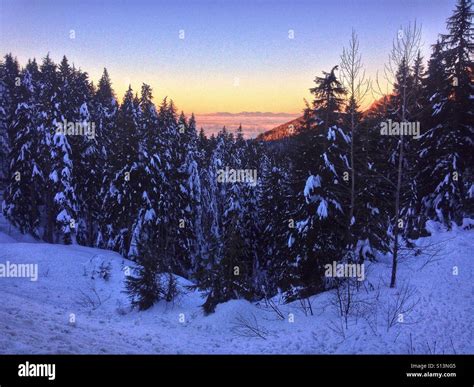 Snowy Mountain Sunrise Stock Photo - Alamy