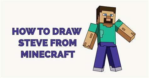 How to Draw Steve from Minecraft - Really Easy Drawing Tutorial