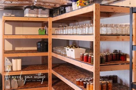 DIY Basement Shelving - The Wood Grain Cottage