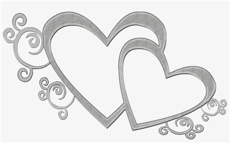 Heart Black And White Double Heart Clipart - Clip Art Wedding Day Transparent PNG - 2500x1479 ...