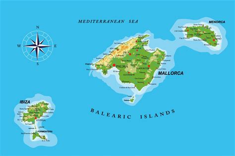 Carte des Îles Baléares - Découvrez un endroit paradisique