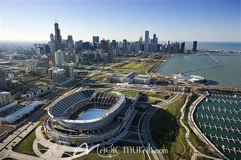 Chicago Overview Wallpaper Wall Mural by Magic Murals