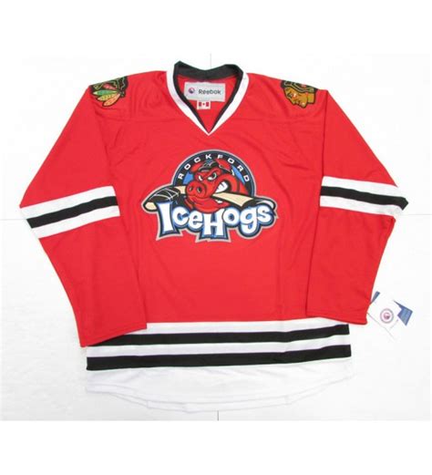 Custom AHL Rockford IceHogs Premier Authentic Hockey Jersey Red