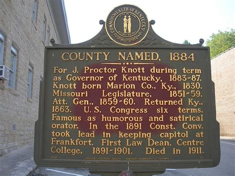 Knott county namesake | Knott county, Kentucky attractions, Historical ...