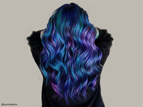 Get Ready to be Mesmerized: Turn Heads with Blue and Purple Galaxy Hair!