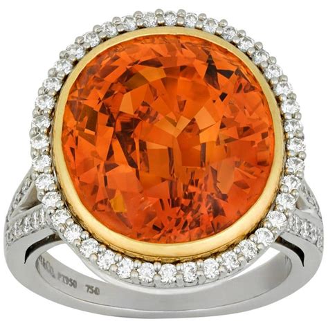 Tiffany and Co. Spessartite Garnet ring, 12 Carat | Garnet rings, Victorian engagement rings, Garnet