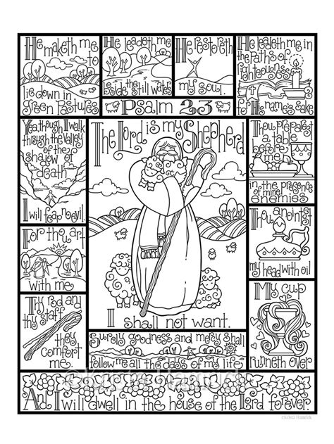 23 Psalm Coloring Page : 21 Psalm 23 Coloring Page Pictures | FREE ...