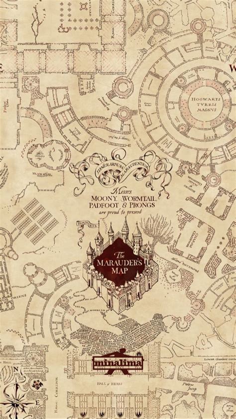 Harry Potter phone background - the marauders map | Vintage affischer ...