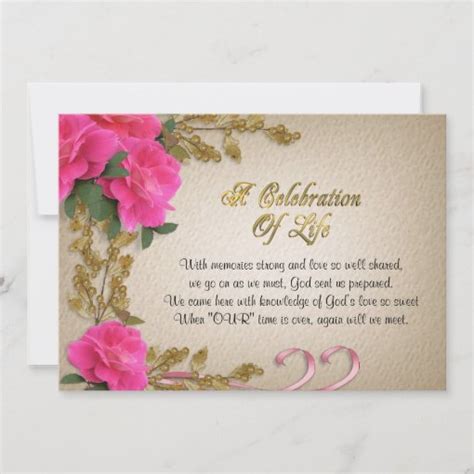 Celebration of life Invitation | Zazzle