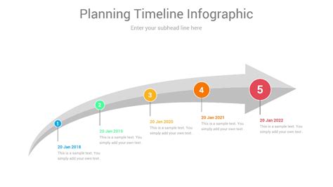 Planning Timeline PowerPoint Arrow Infographic | Infographic, Timeline infographic, Powerpoint