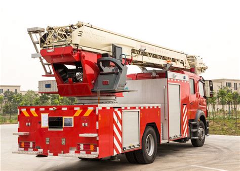 32m 6×4 Aerial Fire Truck with Telescopic Ladder used for rescue & Fire Fighting