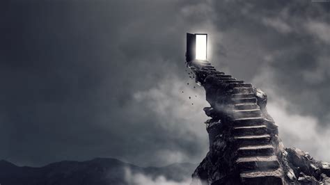 3840x2160 Resolution Surrealism Dark Hell Stairs 4K Wallpaper - Wallpapers Den