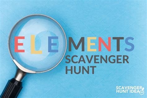 Periodic Table Scavenger Hunt (FREE Printable with 3 Levels of Difficulty) - Scavenger Hunt Ideas