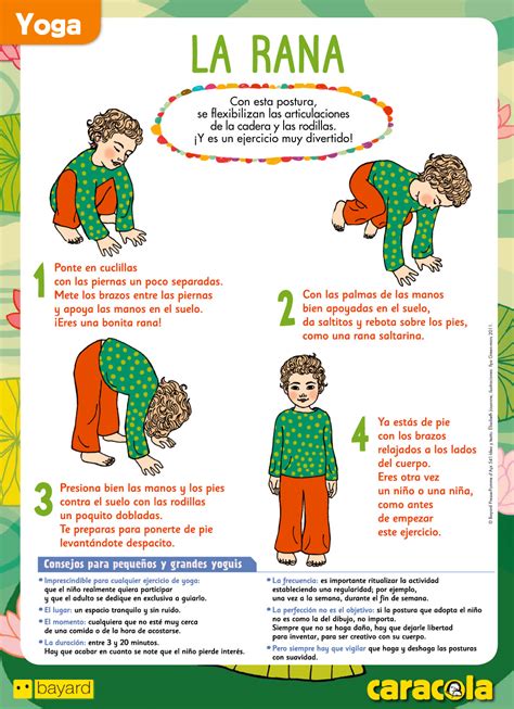 Posturas de yoga para niños: la rana