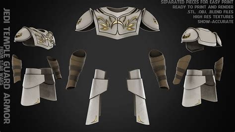 Star Wars Jedi Temple Guard Armor for Cosplay 3D model 3D printable | CGTrader