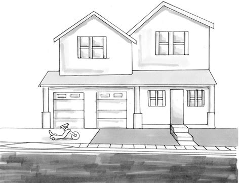 House Pencil Drawing at PaintingValley.com | Explore collection of ...