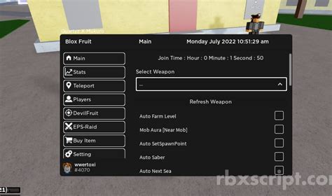 Blox Fruits [GUI - Auto Farm Level, Auto Farm] Scripts | RbxScript