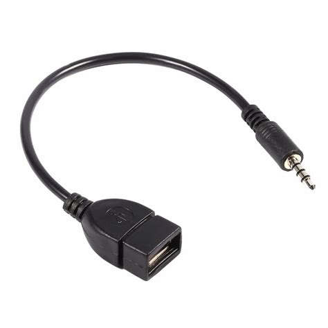 3.5mm Male AUX Audio Jack To USB Type A Female Aux Audio Cable Converter Adapter Cable Cord Lead ...