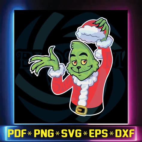 Grinch Santa Christmas Svg, The Grinch Svg, Dxf, Png Digital,svg