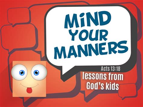 Mind Your Manners - KidzBlast.com