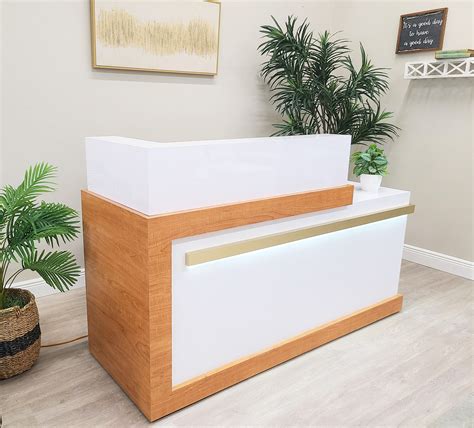 Maddox Reception Counter Reception Counter, White Reception Counter ...