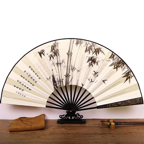 Chinese Traditional Paper Fan, bamboo in the breeze - Artistic Fans ...