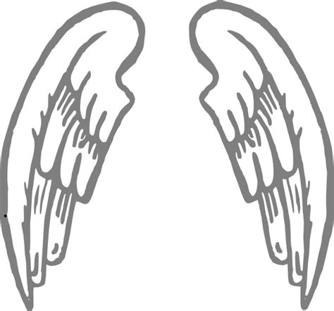 Silver Wings Clip Art at Clker.com - vector clip art online, royalty ...