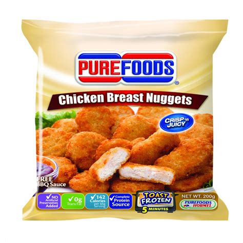 PUREFOODS CHICKEN BREAST NUGGETS 200G