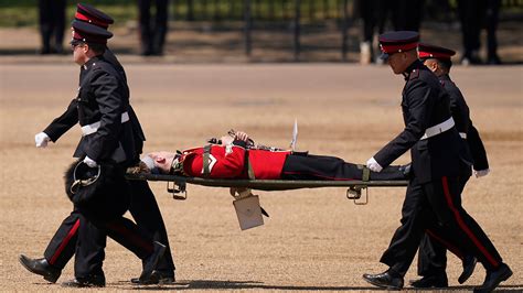 Soldiers faint in front of Prince William amid scorching temps during final Trooping the Colour ...