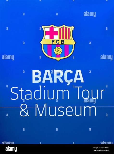 At the entrance to FC Barcelona museum and tour Stock Photo - Alamy